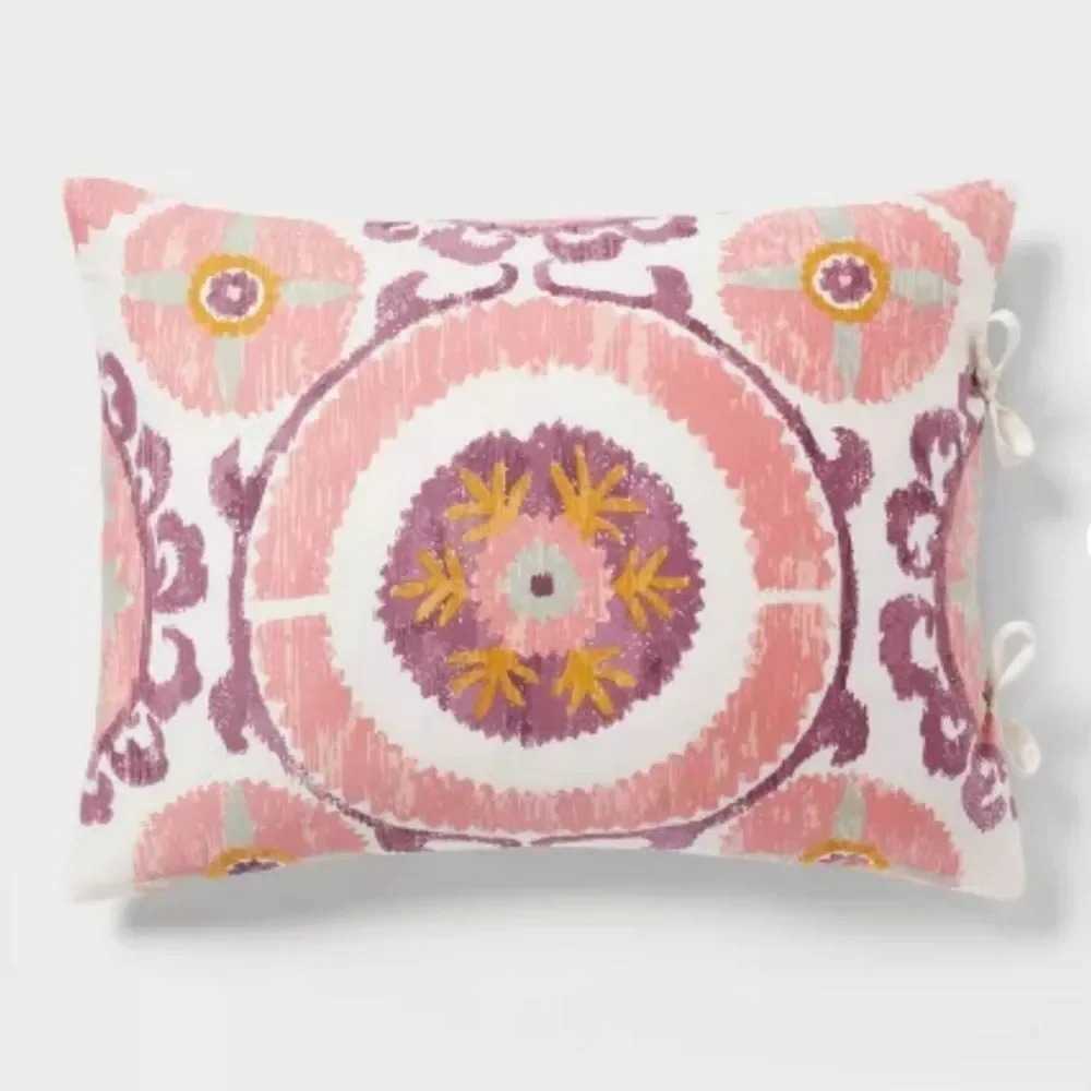 Threshold Pink and Purple Medallion Duvet Cover Set